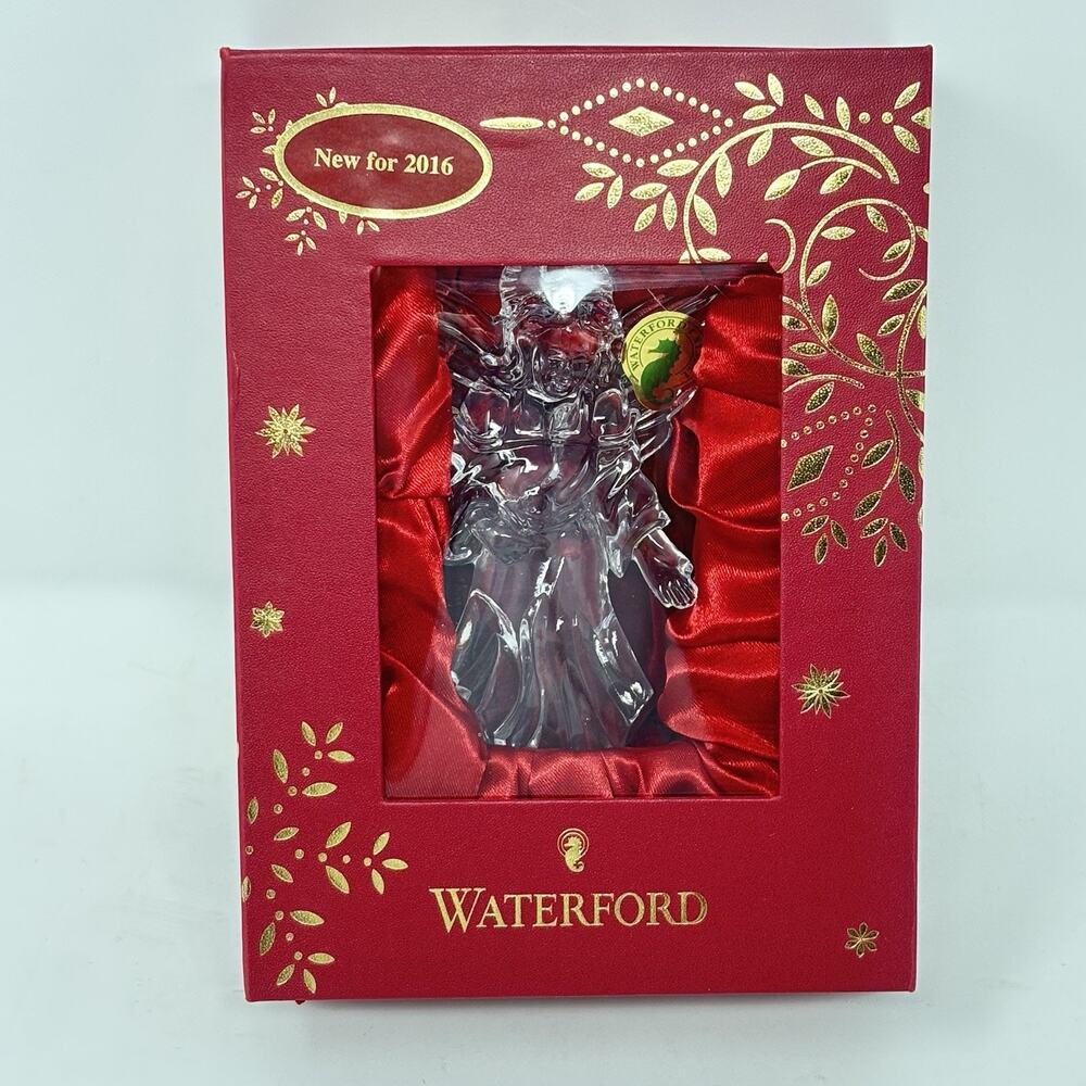 Waterford Crystal 2016 Annual Angel Ornament Christmas Collector Slovenia w/ Box
